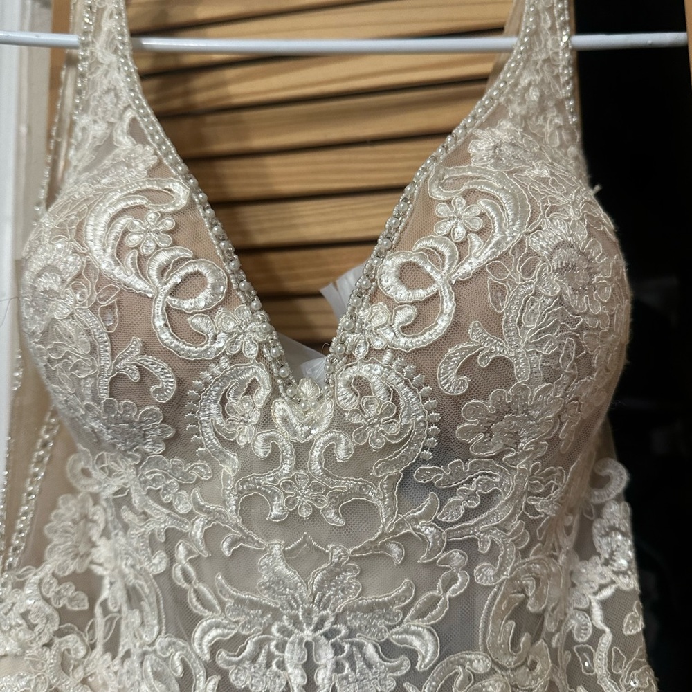 Stella York Champagne Lace Bridal Gown